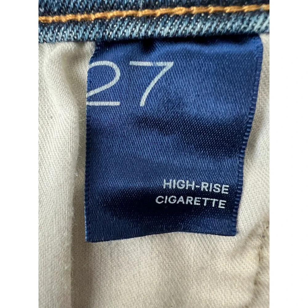 Pilcro and the Letterpress High Rise Cigarette Distressed Jeans Blue 27 - Picture 6 of 13